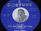Doo Wop 45 NOLAN STRONG It's Because Of You / Every Beat Of My Heart Fortune