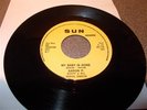 Elvis Presley . Aaron P . My Baby Is Gone / Baby Let's Play House Sun Promo . 45