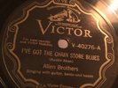 COUNTRY ALLEN BROTHERS Victor 40276 CHAIN STORE BLUES/Enforcement Blues E-