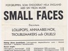 SMALL FACES concert handbill 10 Nov 1966 Sweden SWEDISH GARAGE Annaabee-Nox RARE