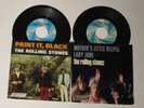 ROLLING STONES 2 PICTURE SLEEVE VINYL 45's PAINT IT BLACK MOTHER'S LITTLE HELPER