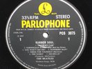 Beatles 1965 UK STEREO Rubber Soul LP Yellow / Black Parlophone