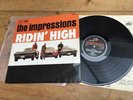 “RIDIN’ HIGH” THE IMPRESSIONS V.RARE ORIG EX+ 1966 1st PRESS WITH ORIG ADV.INNER