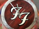 FOO FIGHTERS  Clock design logo.Painted records vinyls.Handmade stencil work.