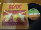 AC DC 1979 TOUCH TOO MUCH 45rpm VINYL 7in SINGLE RECORD JUKEBOX DJ