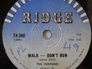 THE VENTURES- WALK-DON'T RUN / HOME -78 RPM-SOUTH AFRICA-RARE-RIDGE LABEL