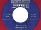 HEAR Five Crowns You're My Inspiration/A Star Rainbow 45-179 RED VINYL DOO WOP