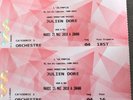 2 Places cotes à cotes JULIEN DORE concert 15/05/18 Olympia Paris