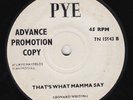 LEONARD WHITING That's What Mama Say NORTHERN SOUL UK *only* 45 The Piper HEAR
