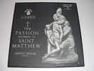 Bach - The Passion According To Saint Matthew - Woldike 4 LP Box Set BGS 5022/25