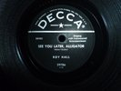 ROY HALL see you later alligateor / don't stop now 78 RPM DECCA ROCKABILLY NM