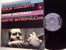 David Oistrakh violin Shostakovich Concerto Columbia ML 5077 DG 6-Eye LP EX+
