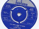 Steven John UK Fontana 45 Northern Soul dancer * You Didn’t Want to Know * 1966