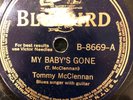 Bluebird 8669 Tommy McClennan MY BABY'S GONE 78rpm E 1941 Delta Blues