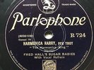 JAZZ 78: FRED HALL’S SUGAR BABIES ‘HARMONICA HARRY’ PARLOPHONE 78 E+ COPY