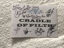 CRADLE OF FILTH ‘Wacken 2015’ Laminated Dressing Room Sign, Autographed By Band