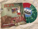 Nofx Xmas Has Been Xed Fat Store Labels Red And Green Snow Splatter Rancid