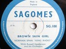 RARE Calypso 78 NORMAN SPAN KING RADIO Brown Skin Girl SA GOMES SG.108