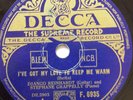 DJANGO REINHARDT & GRAPPELLI - LOVE TO KEEP ME WARM / IMPROVISATION 78rpm 10