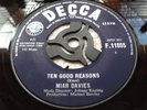 MIAR DAVIES---TEN GOOD REASONS--- 1964  DECCA  N.O.C      EX