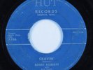 Rockabilly 45 BOBBY ROBERTS Cravin' HUT HEAR