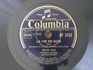 Edith Piaf La Vie en Rose French Columbia 78 rpm