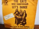 RARE SINGLE THE CATS LET'S DANCE DUTCH BEAT ISRAELI P/S HEBREW COVER  GLAM ROCK