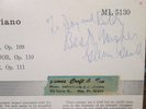 RARE GLENN GOULD AUTOGRAPHED LP BEST WISHES ML 5130 1956 BEETHOVEN SONATAS MONO