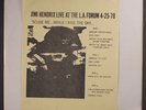 JIMI HENDRIX: Live At The L.a. Forum 4-25-70 LP (2 LPs, loose cover slip with p