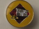 TRUST (FRENCH ROCK BAND) OLD CRYSTAL STYLE METAL PIN BADGE FROM THE 1980's