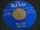 R&B BLUES 45 - LONNIE JOHNSON - WHAT A WOMAN / TOMORROW NIGHT - KING