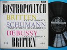Decca SXL 2298 ED1 Britten Debussy Cello Sonata Rostropovich Britten NM