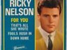 RICKY NELSON: For You BRUNSWICK France 7” EP 10649 45 Rare French HEAR