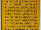 Section 25 ?– Always Now . LP Factory ?– 45 fact