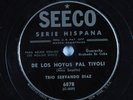 Latin 78 TRIO SERVANDO DIAZ De Los Hoyos Pal Tivoli SEECO HEAR