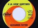 Northern Soul 45 - Alexander Patten - A Lil Lovin' Sometimes - Capitol original