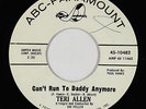 Northern Soul Popcorn 45 - Teri Allen - Can't Run To Daddy Anymore - ABC - VG++