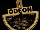 ZARAH LEANDER Yes, Sir  (in französisch ) / Il pleut sans trève   78rpm  S8599