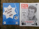 GENE VINCENT ORIGINAL TOUR PROGRAMME AND PROMO RECORD ADVERTISING EXCELLENT 