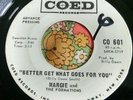 Rare Northern Soul Dancer 45 Margie & the Formations Better Get What Goes HEAR