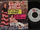 CINDY & BERT 1974 BASF SINGLE MADE IN PORTUGAL 45 *EV´RY DAY IS SUNDAY* GERMAN