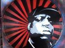 Biggie Small Clock design Painted records vinyls Handmade stencil work