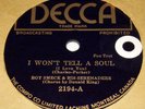 Decca 2194 Roy Smeck & His Serenaders I Won't Tell A Soul 78 RPM E+ E+