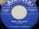 LYNN HOPE r&b instr STRONG vg ALADDIN 45 BLUE MOON b/w BLOW, LYNN, BLOW d1014