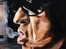 Udo Lindenberg St.Pauli Hamburg Reeperbahn bei Nacht Druckgrafik Volker Welz AK