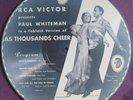 Rare 1933 PAUL WHITEMAN 78 RCA PICTURE DISC 