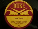Little Junior Parker/ BLUE LETTER / STRANDED / 78 DUKE Record / VG+ BLUES