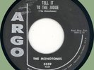 MONOTONES Tell It to the Judge / Fools Will Be Fools 45rpm Argo 1959 doo-wop