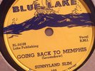 SUNNYLAND SLIM BLUE LAKE 105 BLUES 78 RPM V+