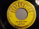 Elvis Presley Original Sun 45 Good Rockin Tonight/I Don't Care If VG label tears